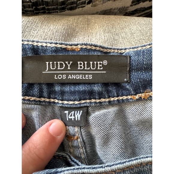 Women's Plus Size Judy Blue High Waist Straight Leg Jeans size 14W Bohemian - Picture 6 of 7